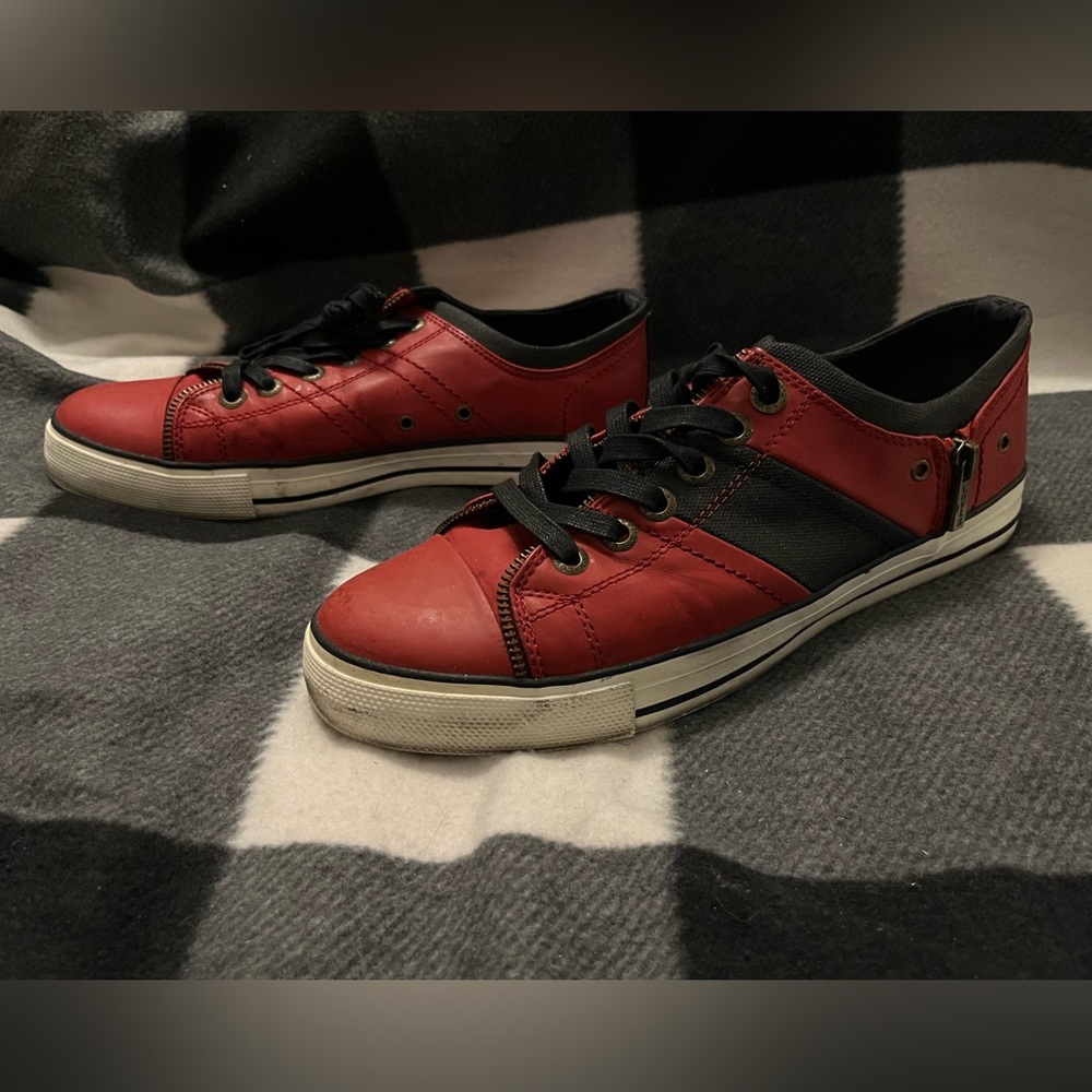 Levi’s Men’s zipper shoes (red and black)